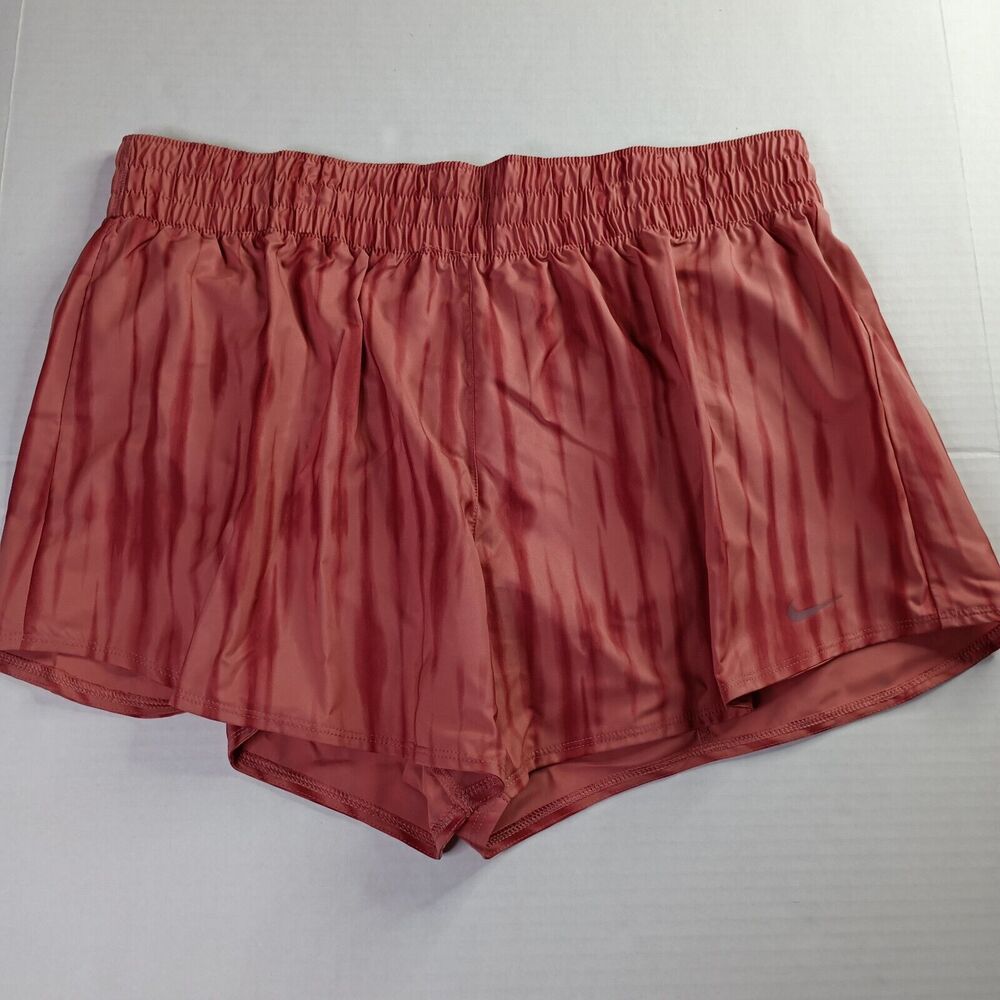 Nike One Dri-FIT High-Waisted 3" Brief-Lined Shorts Women's XL Canyon Pink